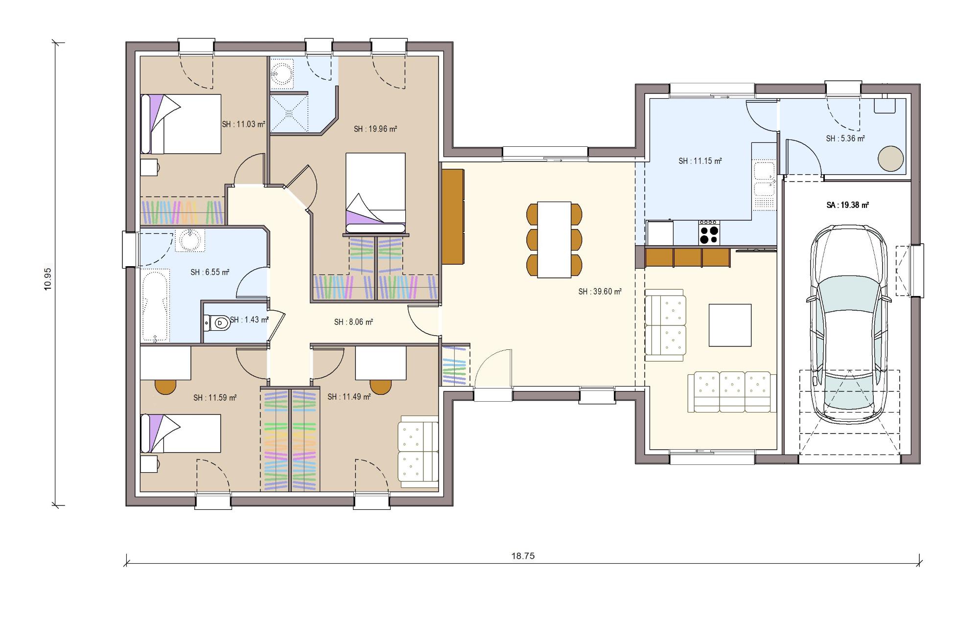 Plan Architecte Gratuit Maison PERLINE Fdconstructions