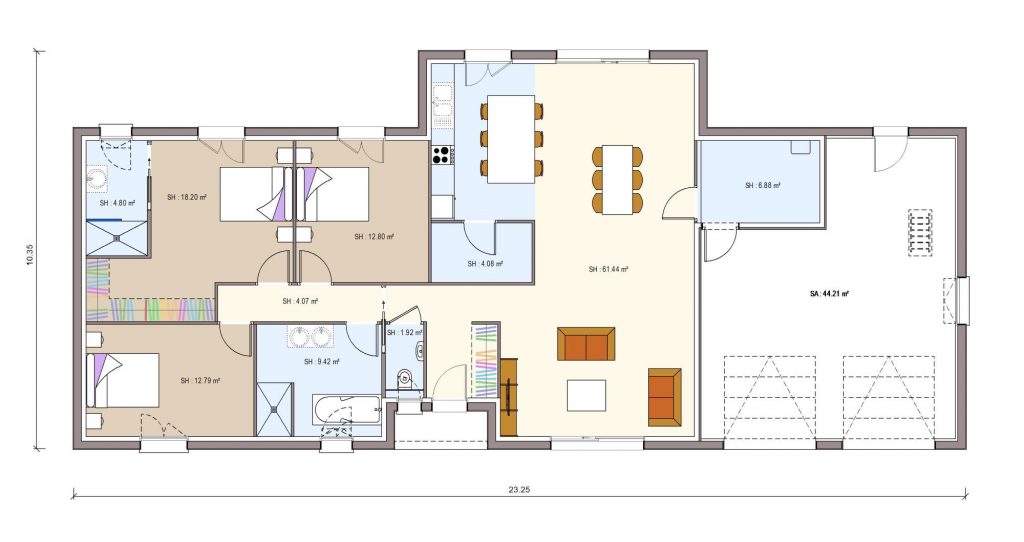 Belle maison basée sur un plan personnalisé avec suite parentale située à Bligny les Beaune