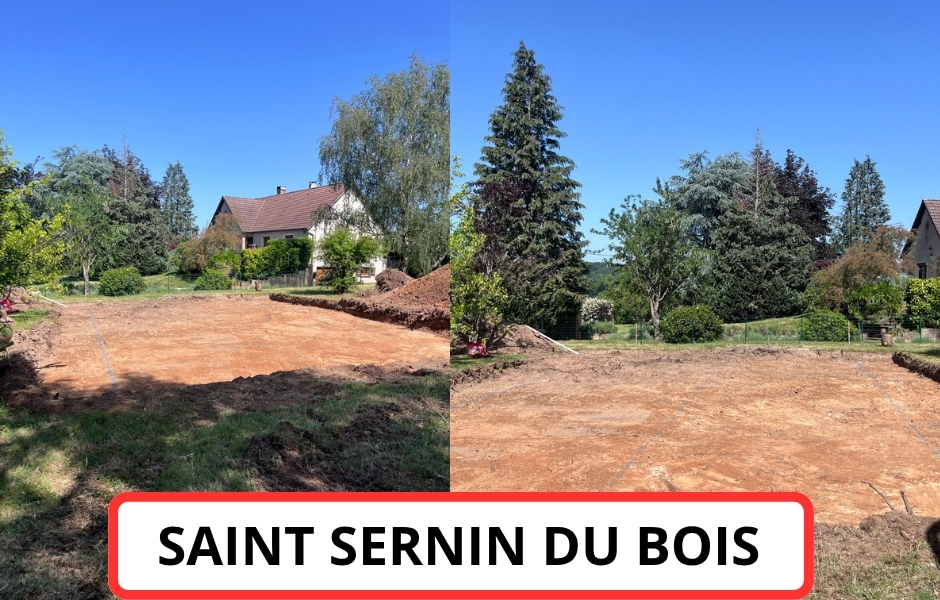 Début des travaux à Saint Sernin du Bois