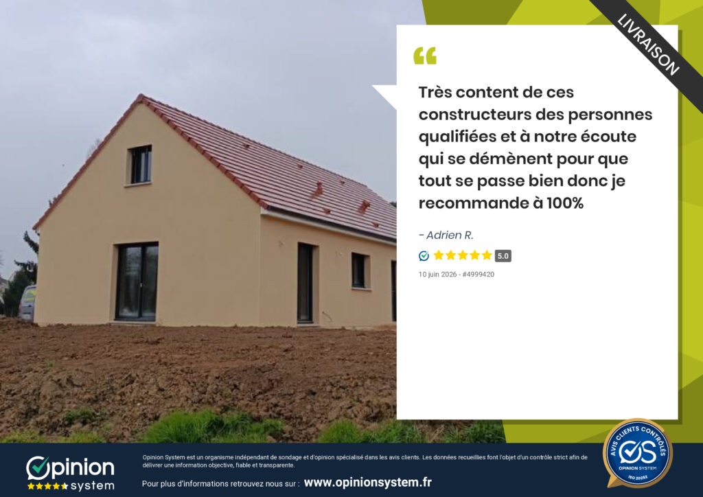 Maison livrée et clients satisfaits à L&rsquo;Abergement Sainte Colombe